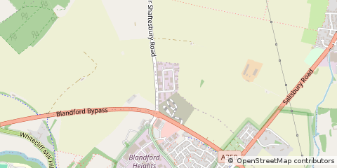 Map of Blandford Forum, Dorset