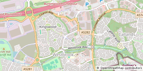 Map of Warrington
