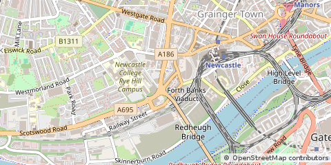 Map of Newcastle Upon Tyne