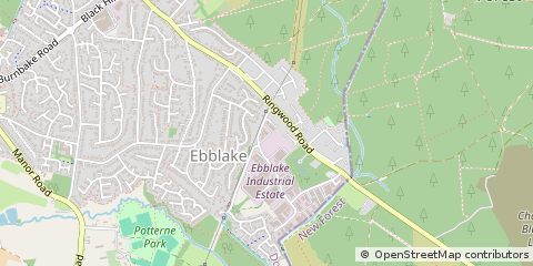 Map of Verwood, Dorset
