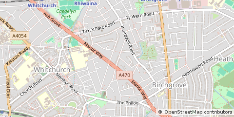 Map of Cardiff, South Glamorgan