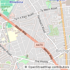Map of Cardiff, South Glamorgan