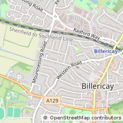 Map of Billericay, Essex