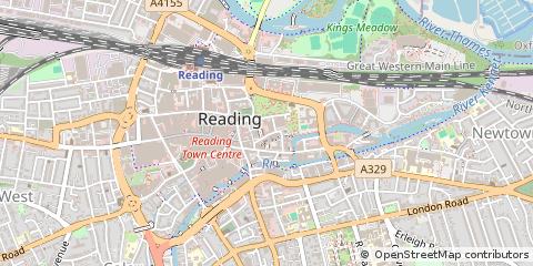 Map of Reading, Berkshire