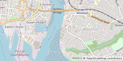 Map of Southampton, Hampshire