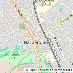 Map of Harpenden, Hertfordshire