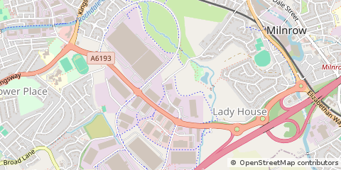 Map of Rochdale, Lancashire