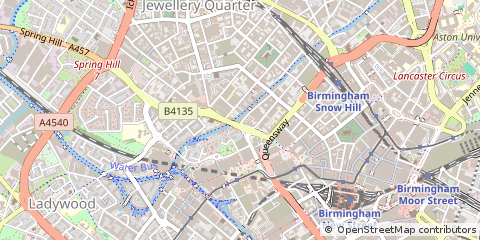 Map of Birmingham, West Midlands