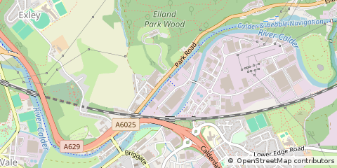Map of Elland, West Yorkshire