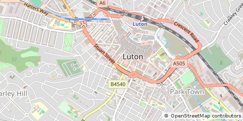 Map of Luton
