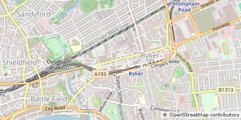Map of Newcastle Upon Tyne