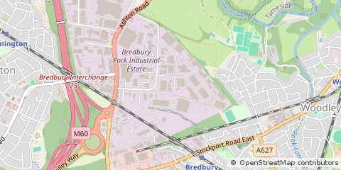 Map of Stockport, Cheshire