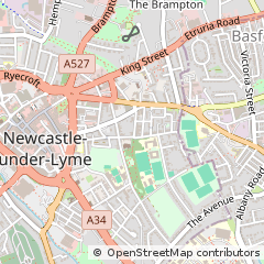 Map of Newcastle Under Lyme, Staffordshire