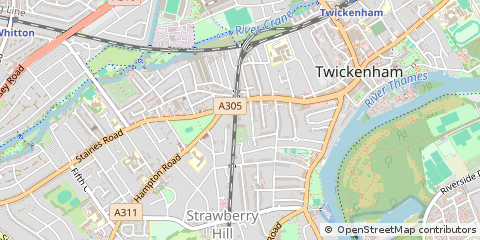 Map of Twickenham, Middlesex