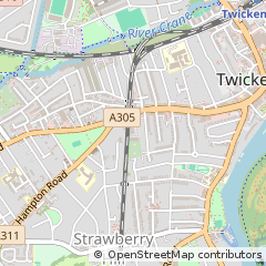 Map of Twickenham, Middlesex