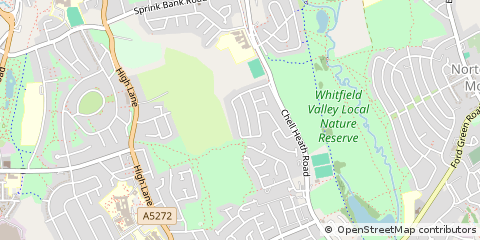 Map of Stoke-on-Trent, Staffs