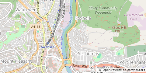 Map of Swansea