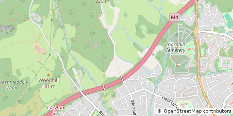 Map of Cardiff, South Glamorgan