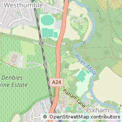 Map of Dorking, Surrey