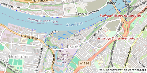 Map of Gateshead