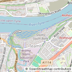 Map of Gateshead