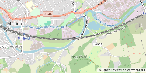 Map of Mirfield, West Yorkshire