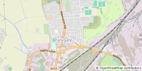 Map of Rotherham, South Yorkshire