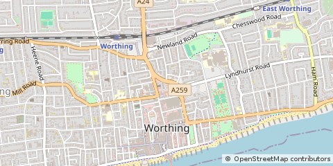 Map of Worthing