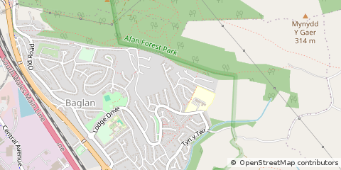 Map of Port Talbot, West Glamorgan