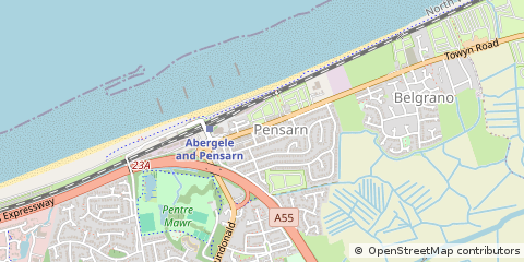 Map of Abergele, Conwy