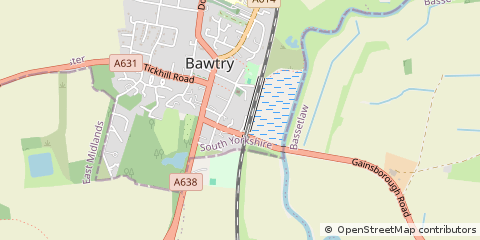Map of Bawtry, South Yorkshire