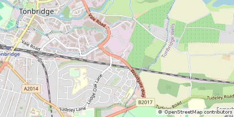 Map of Tonbridge, Kent