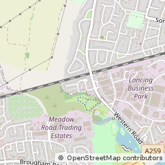 Map of Lancing, West Sussex