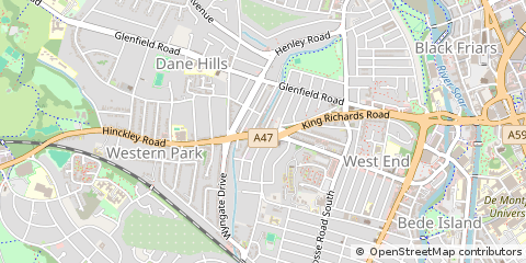 Map of Leicester