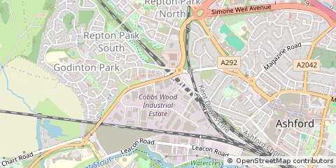 Map of Ashford, Kent