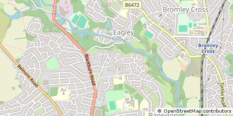 Map of Bolton, Lancashire
