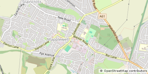 Map of Barnsley, South Yorkshire