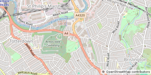 Map of Bristol, Powys