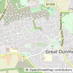 Map of Dunmow, Essex, Essex
