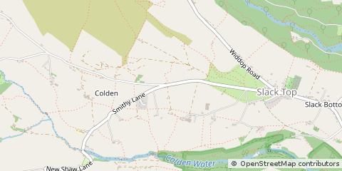 Map of Hebden Bridge, Yorkshire