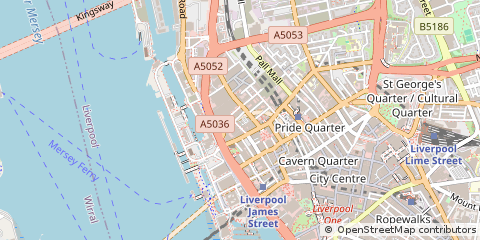 Map of Liverpool, Merseyside