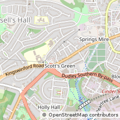 Map of Dudley, West Midlands