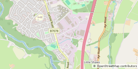 Map of Larkhall, South Lanarkshire