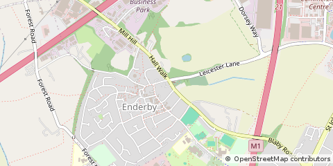 Map of Leicester, Leicestershire