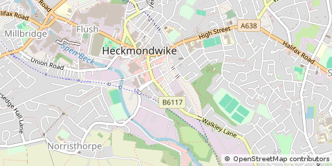 Map of Heckmondwike, West Yorkshire