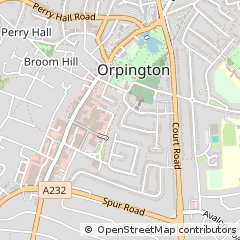 Map of Orpington, Kent