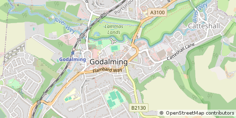 Map of Godalming, Surrey