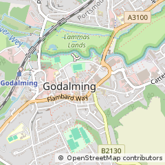 Map of Godalming, Surrey