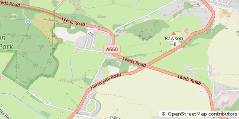 Map of Pool in Wharfedale, W Yorks