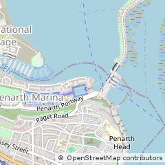 Map of Penarth, South Glamorgan